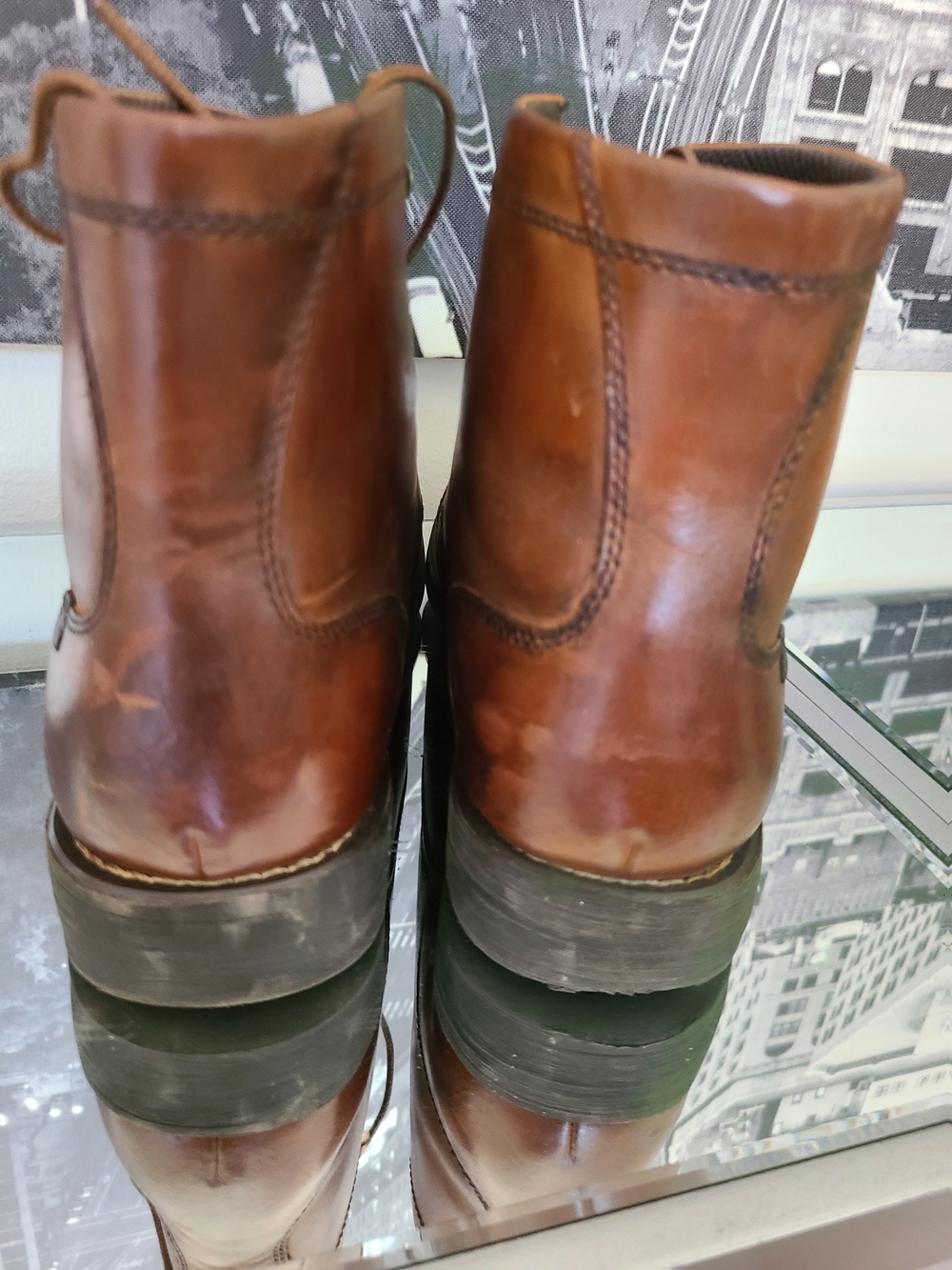 Eastland Men's Brown Leather Lace-Up Boots - Picture 3 of 5